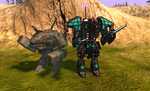 Dante and Bantha, striking a pose (part of their idle animations).